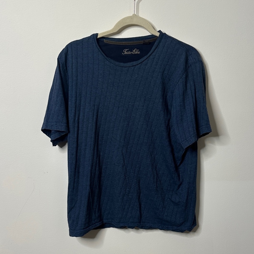 Tasso Elba Navy Short Sleeve Tee